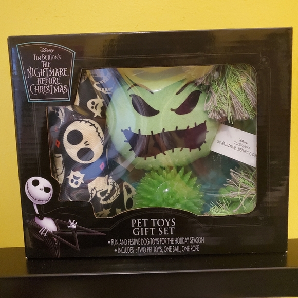 Dog The Nightmare Before Christmas Pet Toy Gift 4 Piece Set Nib